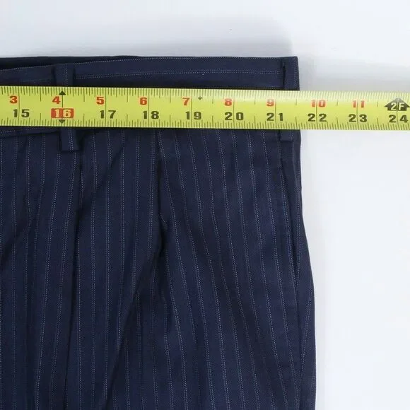 Brooks Brothers Golden Fleece Suit Italy Saxxon Navy Wool Stripe Madison 50R/42W